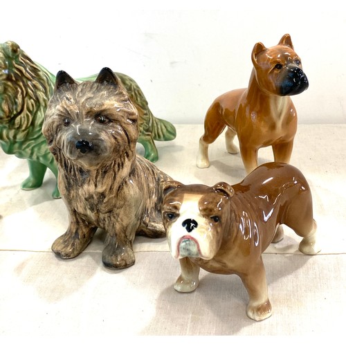 174 - Selection of 5 Sylvac dog ornaments, to include  317,155, 1548, 76 (broken leg)  all in good overall... 