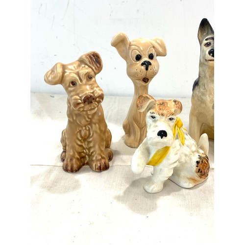 184 - Selection of 5 Sylvac dog ornaments, to include 3296, 1378, 1433 all in good overall condition