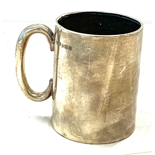 579 - Silver hallmarked christening mug, approximate weight 77g