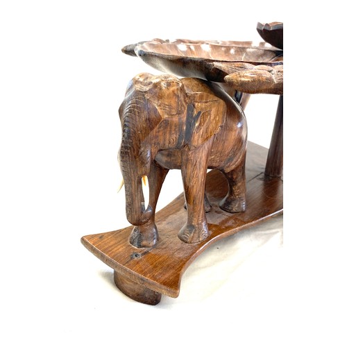 204 - Vintager carved elephant condiment tray, approximate measurement: