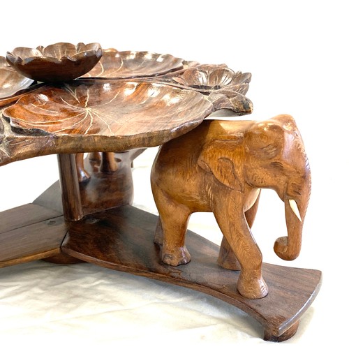 204 - Vintager carved elephant condiment tray, approximate measurement: