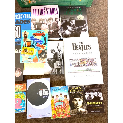 210 - Selection of musical artist books to include The Beatles, Rolling Stones, John Lennon etc