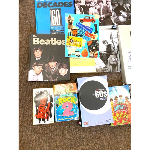 210 - Selection of musical artist books to include The Beatles, Rolling Stones, John Lennon etc