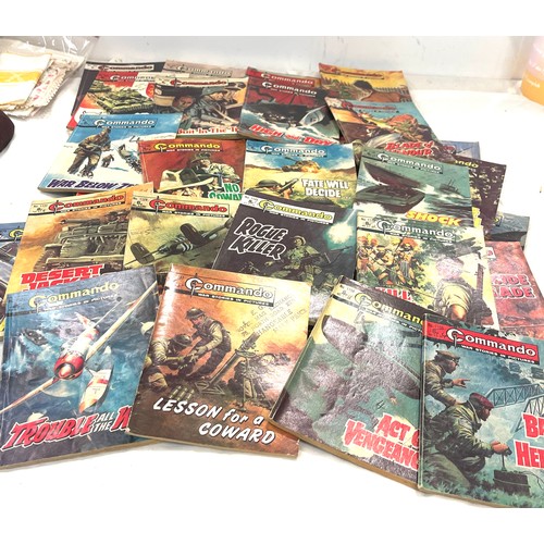 190 - Selection of Commando war stories in pictures comics , approximately 50