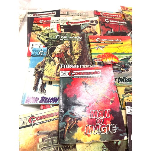 190 - Selection of Commando war stories in pictures comics , approximately 50