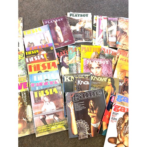 218 - Selection of adult magazines to include Playbird, Playboy, Whitehouse, Krave etc approximately 48 in... 