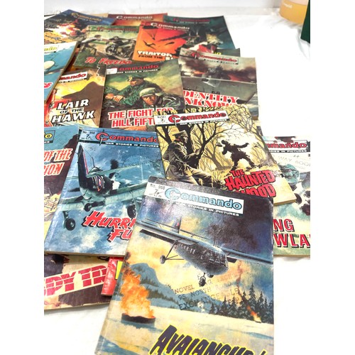 181 - Selection of Commando war stories in pictures comics , approximately 56