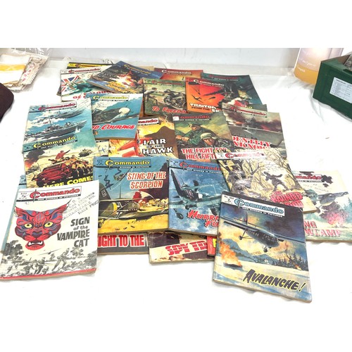 181 - Selection of Commando war stories in pictures comics , approximately 56