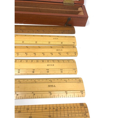 432 - Boxed set of antique rulers