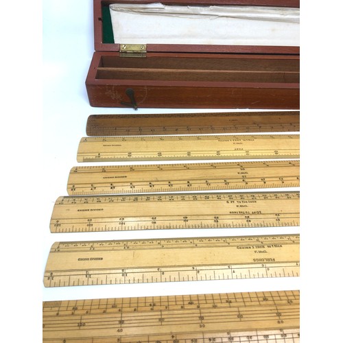 432 - Boxed set of antique rulers