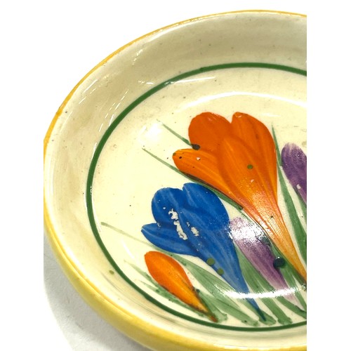 554 - Clarice Cliff Bizarre Crocus pattern pin / trinket dish, good overall condition