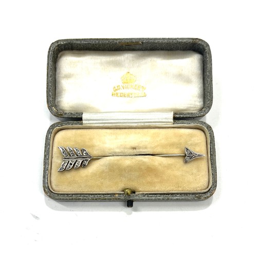 550 - Rose cut diamond Victorian jabot pin