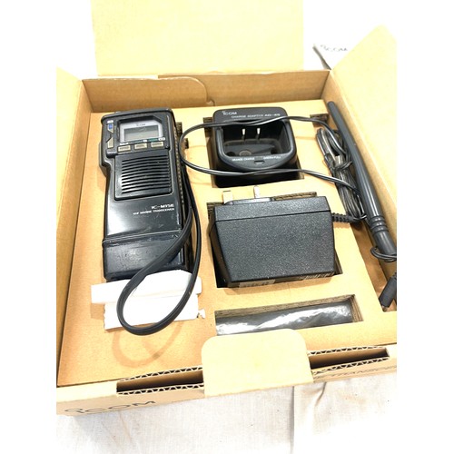 100 - Boxed icom VHF Marine transceiver IC-M15, working order