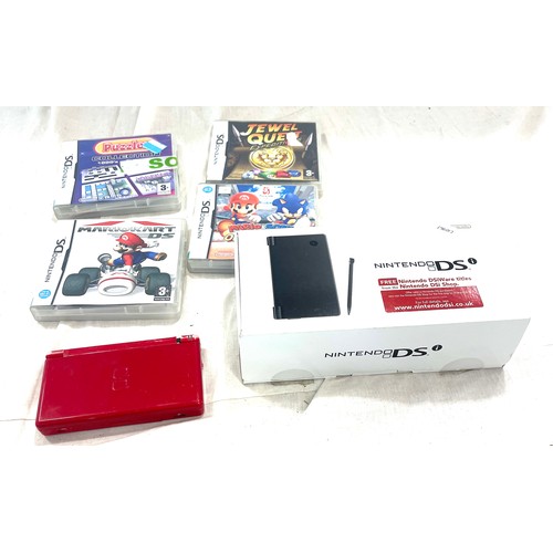 137 - Nintendo DS in box with games, additional DS no leads with either handheld console, both untested, P... 