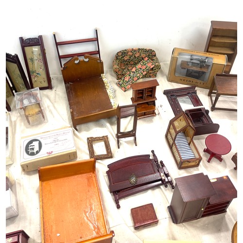 103 - Selection of vintage and later dolls house furniture