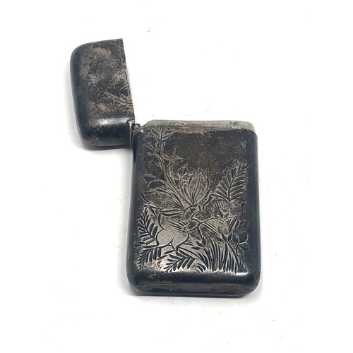 102 - Antique sterling silver vesta case