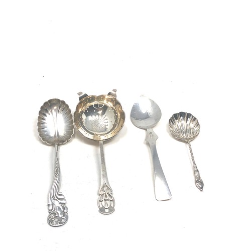 98 - 4 antique silver spoons inc 2 sifter spoons weight 105g