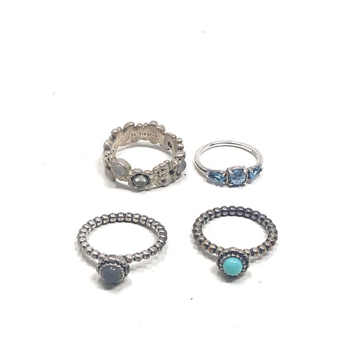 339 - 4 silver pandora rings