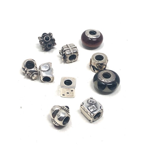 348 - 10 pandora silver charms