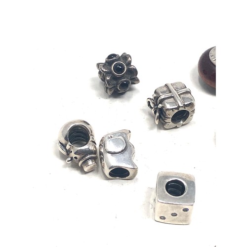 348 - 10 pandora silver charms