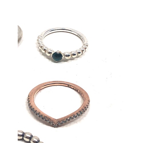 338 - 5 pandora silver rings