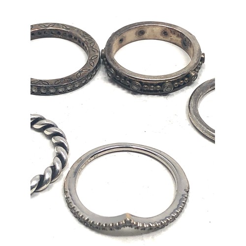 354 - 5 silver pandora rings