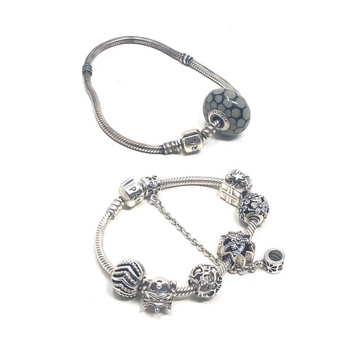 350 - Pandora silver bracelet & charms