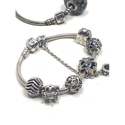 350 - Pandora silver bracelet & charms