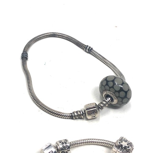 350 - Pandora silver bracelet & charms