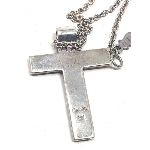 347 - Clogau silver cross pendant necklace