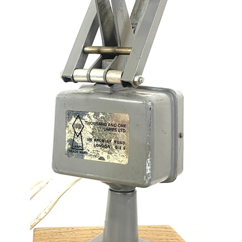 79 - Vintage metal industrial style desk lamp, by 1001 lamps Limited, working order