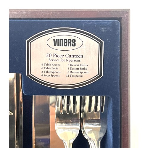 189 - Viners cased cutlery, 66 pieces