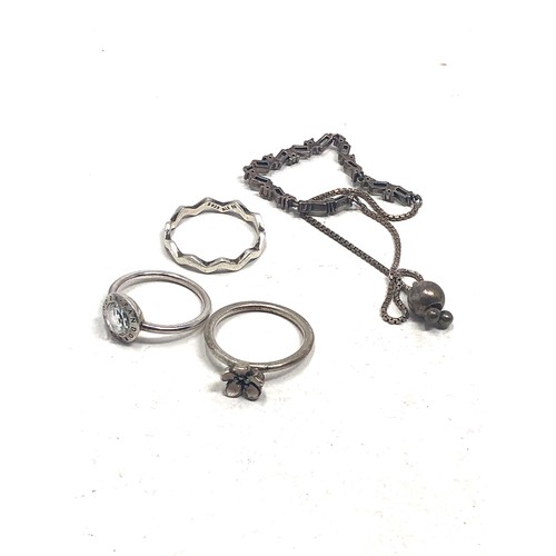 345 - 4 pandora silver jewellery items