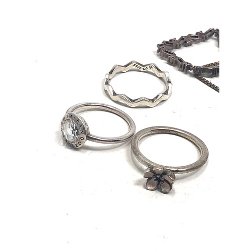 345 - 4 pandora silver jewellery items