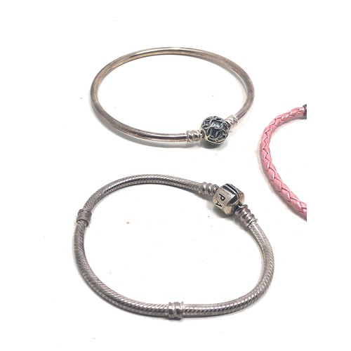 367 - 3 silver pandora bracelets