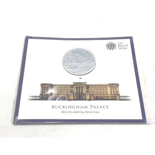 419 - 2015 royal mint fine silver £100 coin in original package