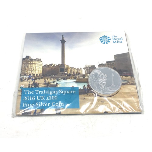 421 - 2016 royal mint fine silver £100 coin in original package