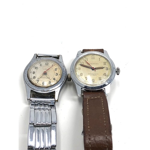 399 - 2 vintage military style wristwatches hand winding both in working order