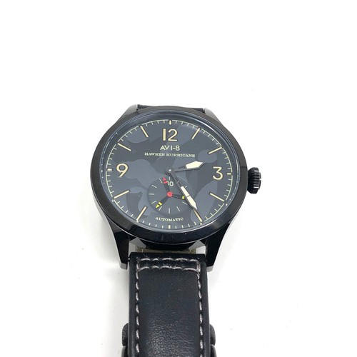 396 - AVI-8 Hawker Hurricane automatic gents wristwatch in working order