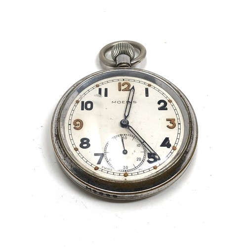 386 - Moeris g.s.t.p military pocket watch non working spares or repair