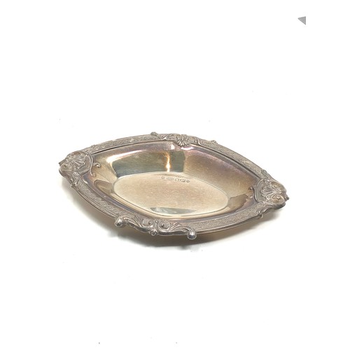 106 - Millenium silver sweet dish measures approx 16cm by 10cm weight 46g