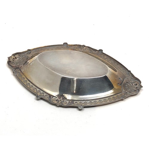 106 - Millenium silver sweet dish measures approx 16cm by 10cm weight 46g