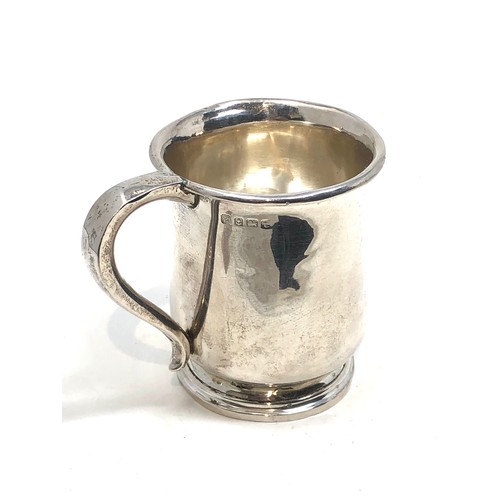 74 - Vintage silver mug engraved initials measures approx 8cm high weight 77g