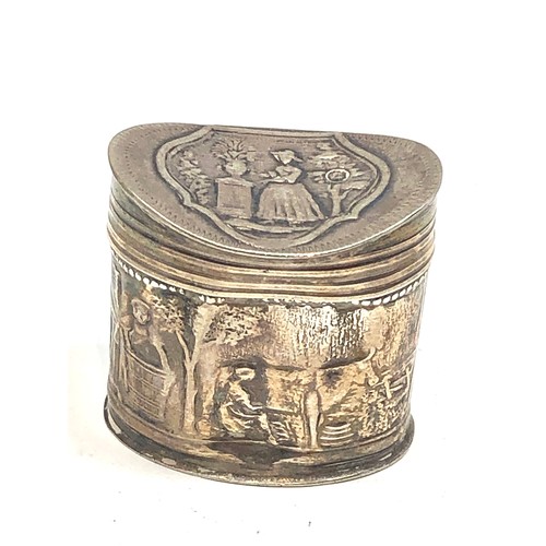 64 - Antique dutch silver peppermint box