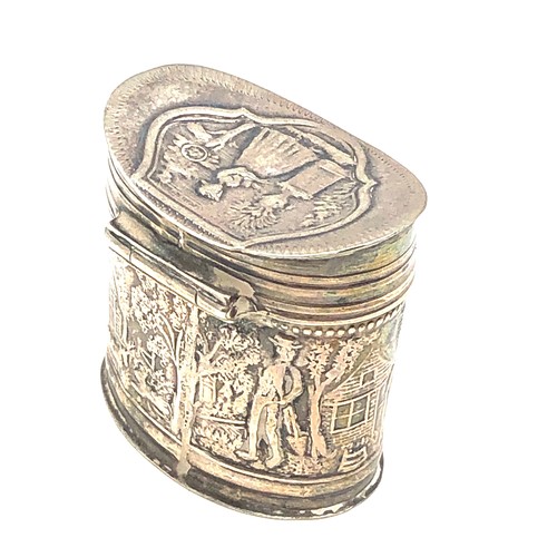 64 - Antique dutch silver peppermint box