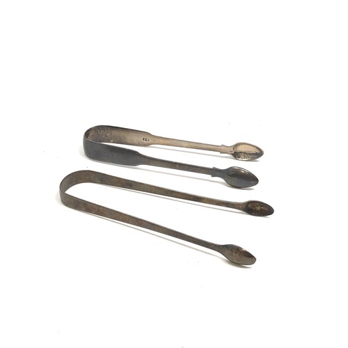 88 - 2 Georgian silver sugar tongs weight 70g