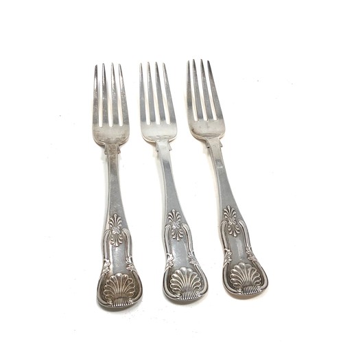 99 - 3 Georgian scottish silver table forks weight 207g