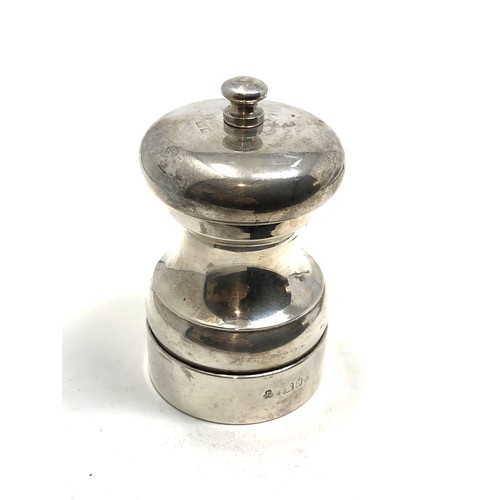 103 - Large vintage silver pepper mill measures approx 6cm dia height 10.5g London silver hallmarks weight... 