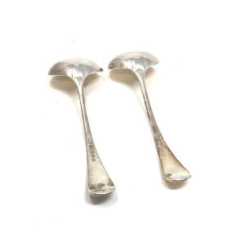 76 - Pair of antique silver ladles weight 155g