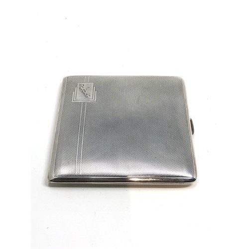 62 - Silver cigarette case weight 97g